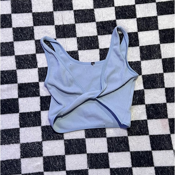blue twist crop top from pacsun - Picture 1 of 4